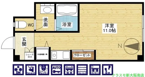 グランヴィ新大阪【4階】の間取り