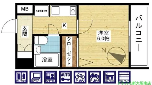 エスリード新大阪第2【9階】の間取り