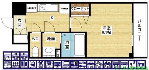 プレサンス新大阪ストリーム【7階】の間取り