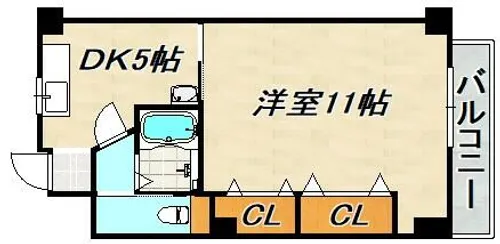 白川台ハイツ【5階】の間取り