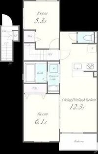 ブエナカーサ樋井川【2階】の間取り