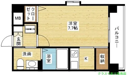 W.O.B.MIKUNI【404号室】の間取り