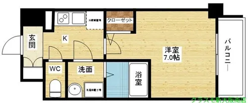 エスリード大阪クレストコート【7階】の間取り
