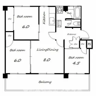 ヴィラナリー加東Ⅲ 2号棟【3階】の間取り