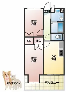 ブランドールMⅢ【5階】の間取り