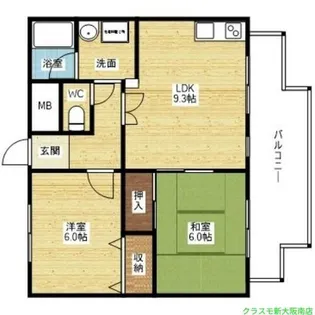 コーポ加島Ⅱ【2階】の間取り