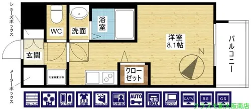 セレニテ十三ミラク【3階】の間取り