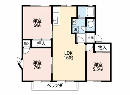 アメニティー住吉E【201号室】の間取り