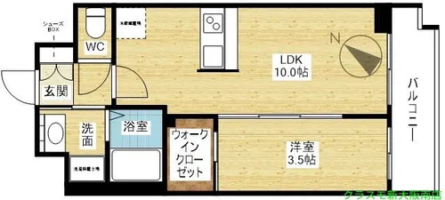 プレサンス塚本ミッドネクスト【12階】の間取り