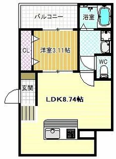 F+style藤井寺道明寺2号館【2階】の間取り