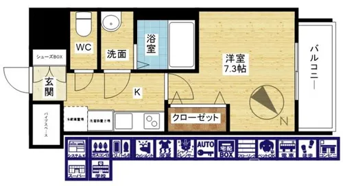 LIVIAZ SHIN-OSAKA Ciel【2階】の間取り