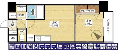 スプランディッド新大阪VI【3階】の間取り