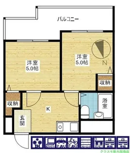 アメニティー新高二番館【8階】の間取り