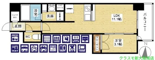 リビオメゾン新大阪【6階】の間取り