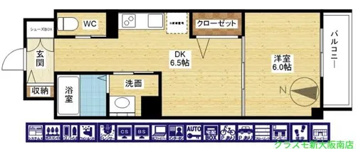 Mv.imp大阪塚本【8階】の間取り
