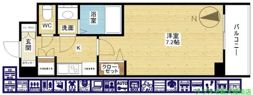 エヴァステージ梅田WEST【5階】の間取り