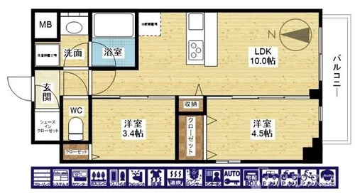 スプランディッドⅨ【5階】の間取り