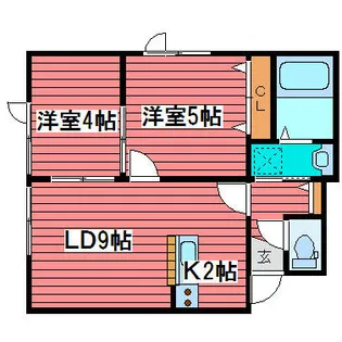 2LDKの間取り画像
