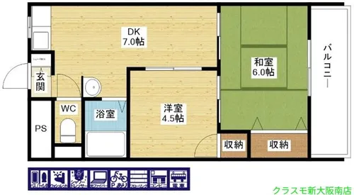 オリンピヤコープ【7階】の間取り