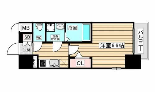 エスリード大阪ラ・リュール【4階】の間取り