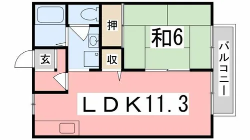 アルカンシェール【202号室】の間取り