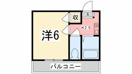 グラーノ・メゾン東姫路駅前【203号室】の間取り