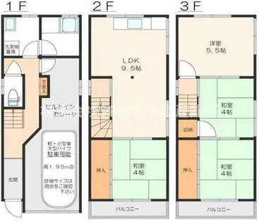 大阪府東大阪市旭町【一戸建】の間取り