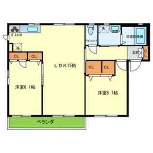 クレメンテカミダA【2階】の間取り