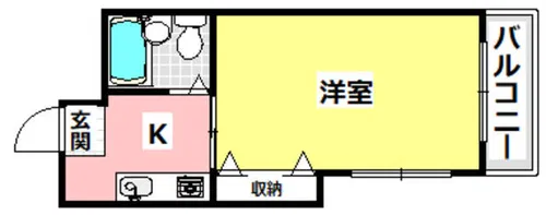 リカーナ粟生新家(大塩マンション)【4階】の間取り