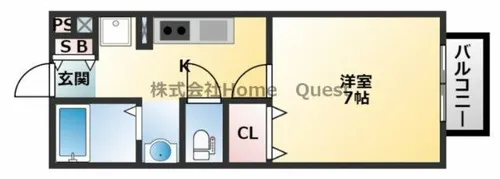 クリエ西山本【2階】の間取り