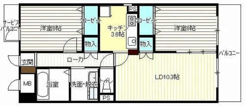 プランドール藤久【1階】の間取り