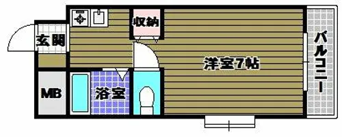 ロアール尾崎【1階】の間取り