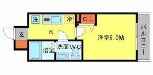 セレニテ北浜【15階】の間取り