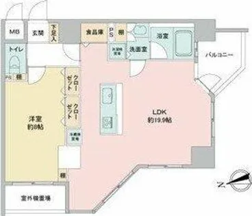 さくらHillsリバーサイドWEST【8階】の間取り