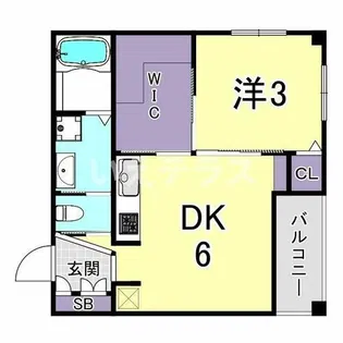 オーズハイツ新神戸【201号室】の間取り