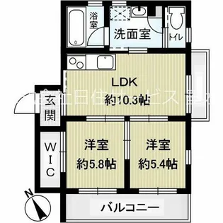高丸陸フィールドアパートメント【2階】の間取り