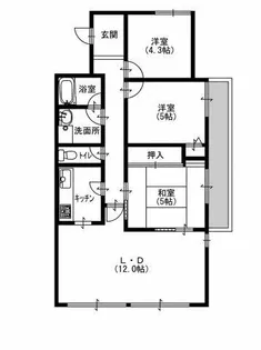 レジェンダリー小松【501号室】の間取り