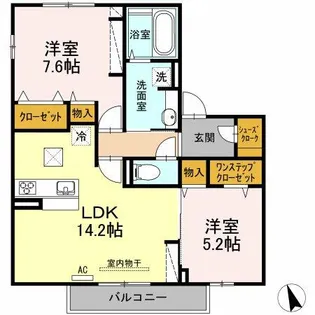 エクセル東合川III【1階】の間取り