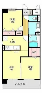 港区当知オーナールーム付マンション【1階】の間取り