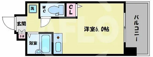 L-FLORA此花【9階】の間取り