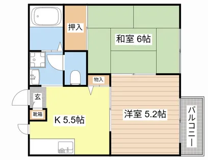 キャロットハウス【108号室】の間取り