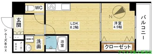 セノアタワー新大阪【9階】の間取り