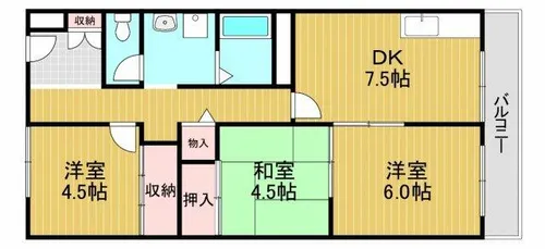 パックス楠【1階】の間取り