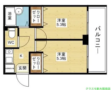 Dorm淡路【5階】の間取り