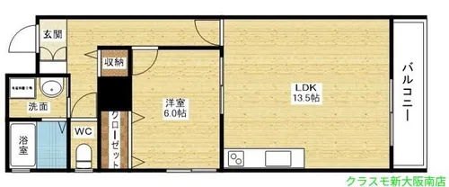 タイズコートクニジマ【1階】の間取り