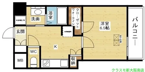 スプランディッド新大阪DUE【4階】の間取り