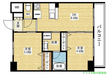 エステムコート新大阪Ⅸグランブライト【7階】の間取り