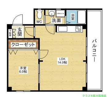 新大阪和光【7階】の間取り