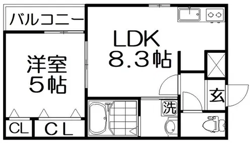 ドミール玉江【3階】の間取り
