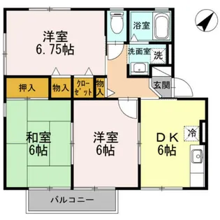 ハイカムールあすか【B202号室】の間取り